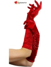 Gants rouges longs - taille unique Gants rouges longs - taille unique
