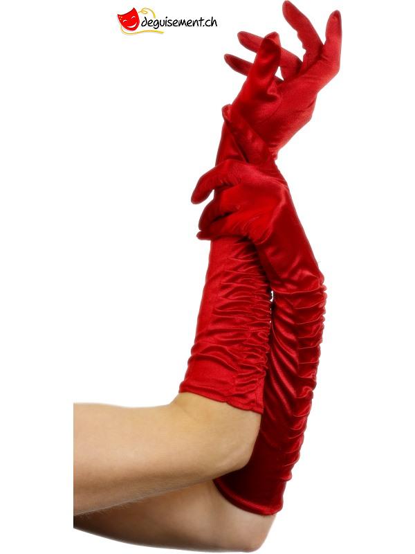 Gants rouges longs - taille unique