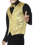 Gilet à paillettes dorée