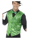 Sequin Waistcoat, Green for adult