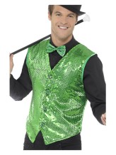 Gilet con paillette verde adulto Gilet con paillette verde adulto