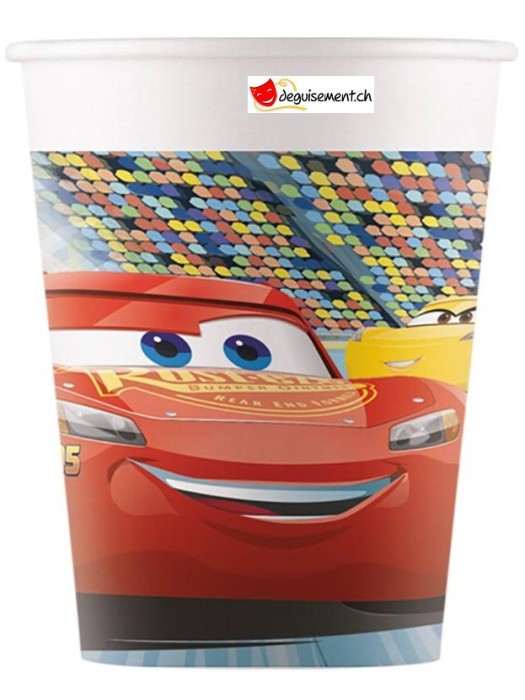 Gobelets en carton Cars 3 - 200ml - 8 pces