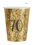 Gobelets dorés 70 ans