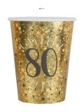 Gobelets dorés 80 ans