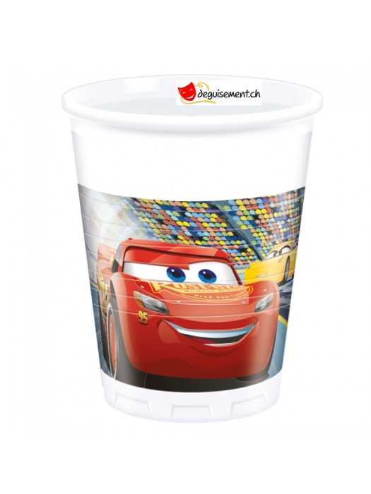 Gobelets en plastique Cars 3 - 200ml - 8 pces