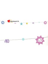 Guirlande anniversaire 40 ans Guirlande anniversaire 40 ans