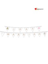 Guirlande fanions Just Married - 4m Guirlande fanions Just Married - 4m