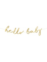 Bannière dorée hello baby Bannière dorée hello baby