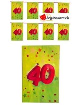 Guirlande papier 40ans - 4.5m Guirlande papier 40ans - 4.5m