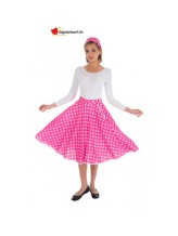 Jupe rose a pois blancs -TU Jupe rose a pois blancs -TU