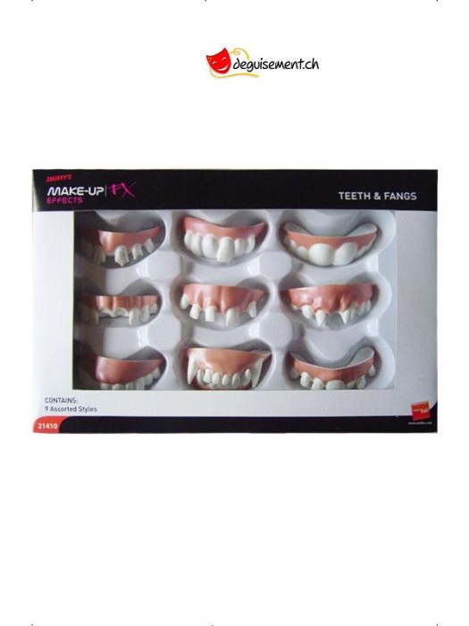 Kit de 9 dentiers (fausses dents)         <br>