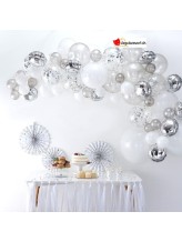 Kit arche de ballons argenté Kit arche de ballons argenté