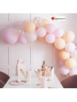Matte pink and peach balloon arch kit