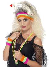 Kit sportif - 1 bandeau et 2 bracelets - 3 couleurs néon