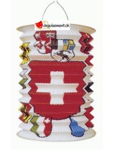 Zylindrische Laterne mit Bundeskreuz und Kantone Zylindrische Laterne mit Bundeskreuz und Kantone