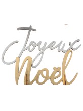 Lettres Joyeux Noël panaché - 16x4x21.5cm - 1 pièce Lettres Joyeux Noël panaché - 16x4x21.5cm - 1 pièce