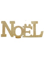 Lettere Noël glitterate oro - 27x0,8x10cm