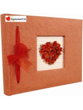 Livre d'or de mariage coeur orange