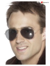 Silver Aviator Glasses with dark lenses Silver Aviator Glasses with dark lenses