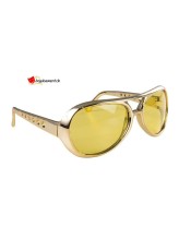 Lunettes Elvis - or - plastique Lunettes Elvis - or - plastique