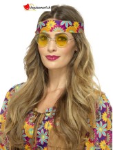 Lunettes hippie jaune Lunettes hippie jaune