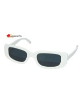 Lunettes plastique blanche - rectangle - Michel Lunettes plastique blanche - rectangle - Michel