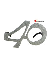 Lunettes plastique paillettes argent - 40 Lunettes plastique paillettes argent - 40