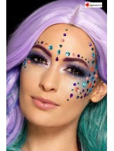 Maquillage autocollants couleurs assorties visage Maquillage autocollants couleurs assorties visage