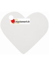 Marque-place coeur blanc Marque-place coeur blanc