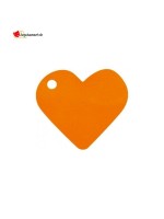 Orange heart place card
