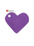 Marque-place coeur prune