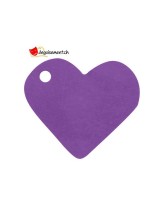 Marque-place coeur prune Marque-place coeur prune
