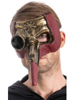 Masque bordeaux de médecin peste Steampunk