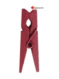 Mini pinces en bois bordeaux