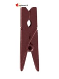 Mini pinces en bois chocolat