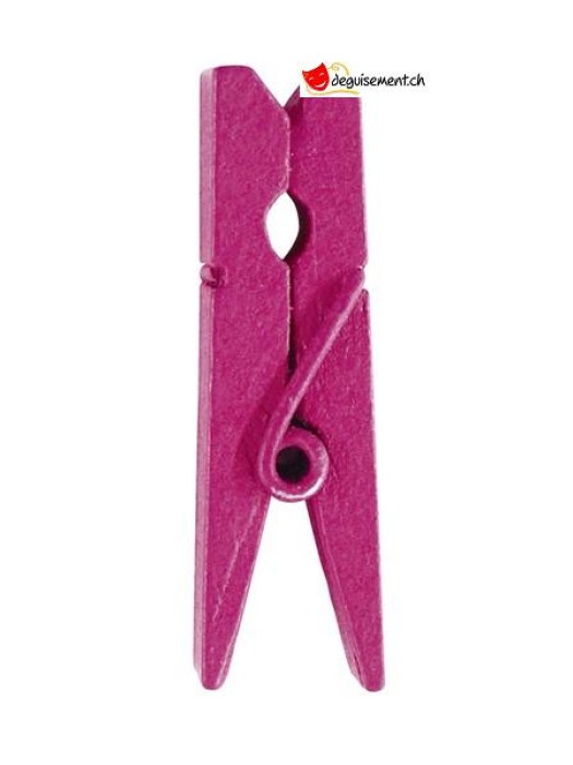 Mini pinces en bois fuchsia