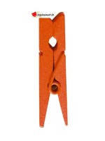 Orange mini wooden tongs