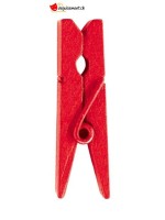 Red wooden mini pliers             <br>