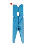 Mini pinces en bois turquoise