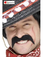 Moustache adhésive mexicain noir Moustache adhésive mexicain noir