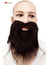 Moustache and black beard with elastic Moustache and black beard with elastic