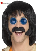 Moustache et favoris hippie noir Moustache et favoris hippie noir