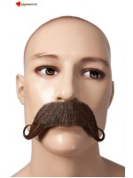 Moustache marron adhésive