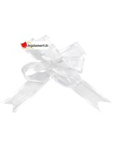 Automatische Schleife Organdi weiß Automatische Schleife Organdi weiß