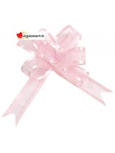Automatic pink organdy bow Automatic pink organdy bow