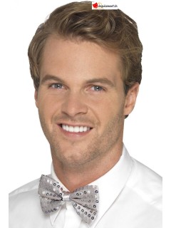 Noeud papillon pailleté, Argent Noeud papillon pailleté, Argent