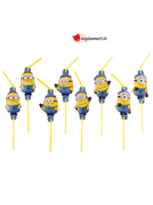 Pailles Minions - 8 pces