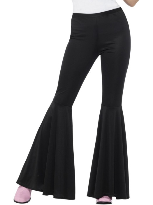 Pantalon pattes d'éléphant noir femme