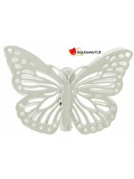 Metal butterfly on ivory clip