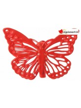Metal butterfly on red clip